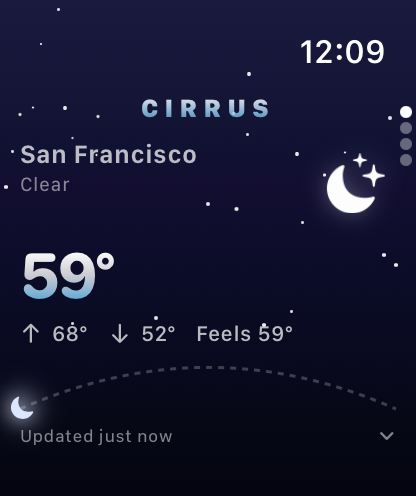 Cirrus Weather on Apple Watch